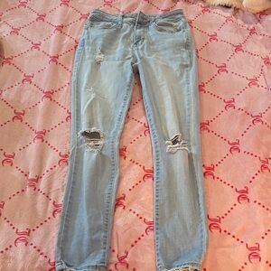 Arizona Jean Company Light Blue Distressed Skinny Jeans